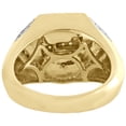 thumbnail image 3 of beryl_creation 14K Yellow Gold Plated 1.20 Ct Round Cut White Diamond Wedding Engagement Pinky Ring 925 Sterling Silver For Men's -6.5, 3 of 3