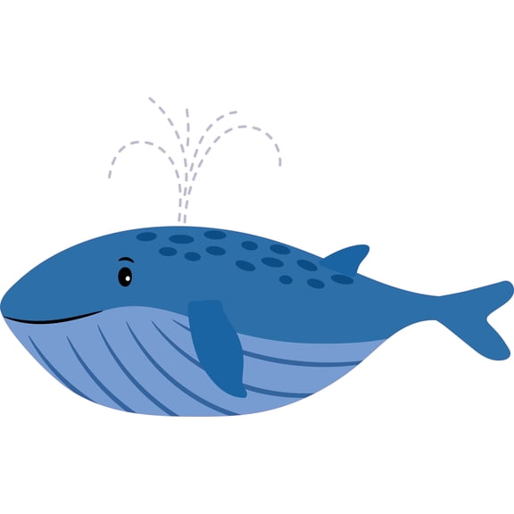 Vinyl Home Decor Art Kids Bedroom Bathtub Living Room Adhesive Humpback Whale Design Wall Decal - 22" x 36" Multicolored Bathroom Sea Water Animal Cartoon Style Decoration Removable Wall Sticker