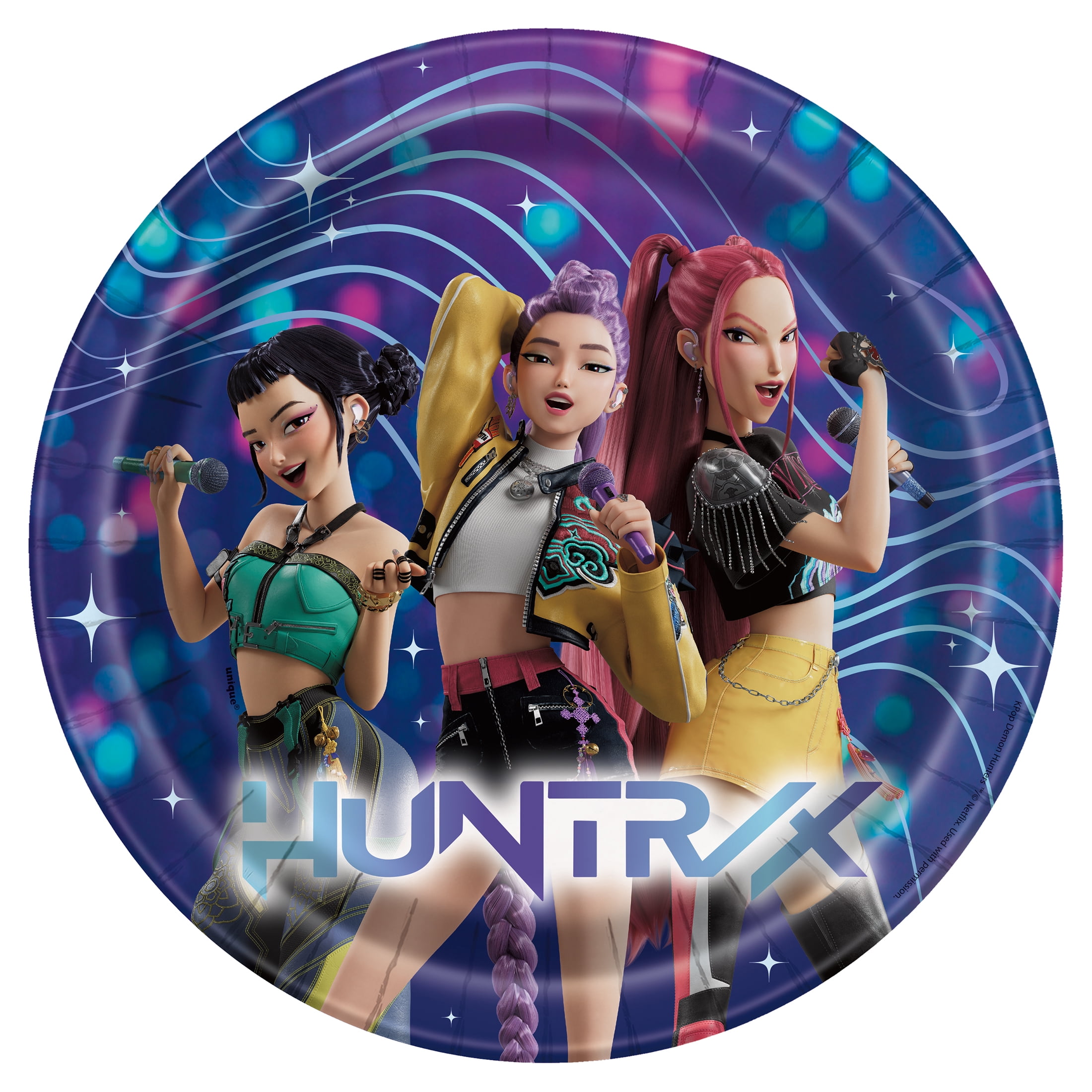 KPop Demon Hunters 8 Count 8.5IN Multicolor Dinner Paper Plates