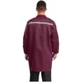 thumbnail image 3 of Yeahdor Unisex Reflective Strips Lab Coats Workshop Uniform Wear Resistant Work Coat Garage Workwear Burgundy M/小号, 3 of 6