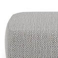 thumbnail image 5 of Simpli Home Simpli Home Nate 20 inch Wide Boho Square Pouf in Patterned Grey Mélange Cotton, 5 of 6