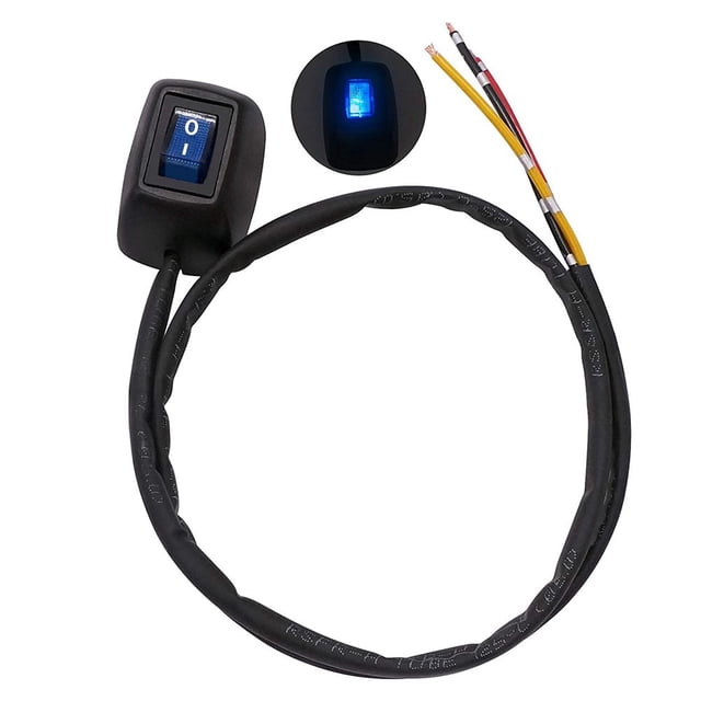 Bgsha Sticky Switch Car Push Button Switch with LED Light On/Off DC12V DIY Car Switch