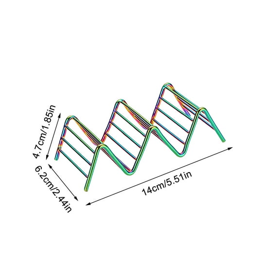 LanSuare Stainless Steel Wavy Taco Holder Stand, Metal Taco Holder for Serving, Oven Safe for Baking, Dishwasher and Grill Safe