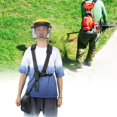 thumbnail image 2 of Cortadora de césped, casco de seguridad, máscara protectora, visera de malla con correa, herramientas de jardinería forestal, 2 of 8
