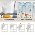 thumbnail image 5 of Cats Flowers Swag Valances for Windows, Kitchen Curtains 36 Inch Length 2 Panels Set, Spring Floral Elegant Pastoral Short Curtains for Small Windows Rod Pocket Cafe Curtains Drapes 28"x36", 5 of 8