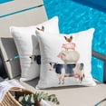 thumbnail image 5 of Farm Animal Throw Pillow Cover Cow Pig Sheep Chicken Cotton Linen Cushion Cover Throw Pillow Case with Invisible Zipper for Couch Sofa Bed Chair Car 20x20 Inch, 5 of 14