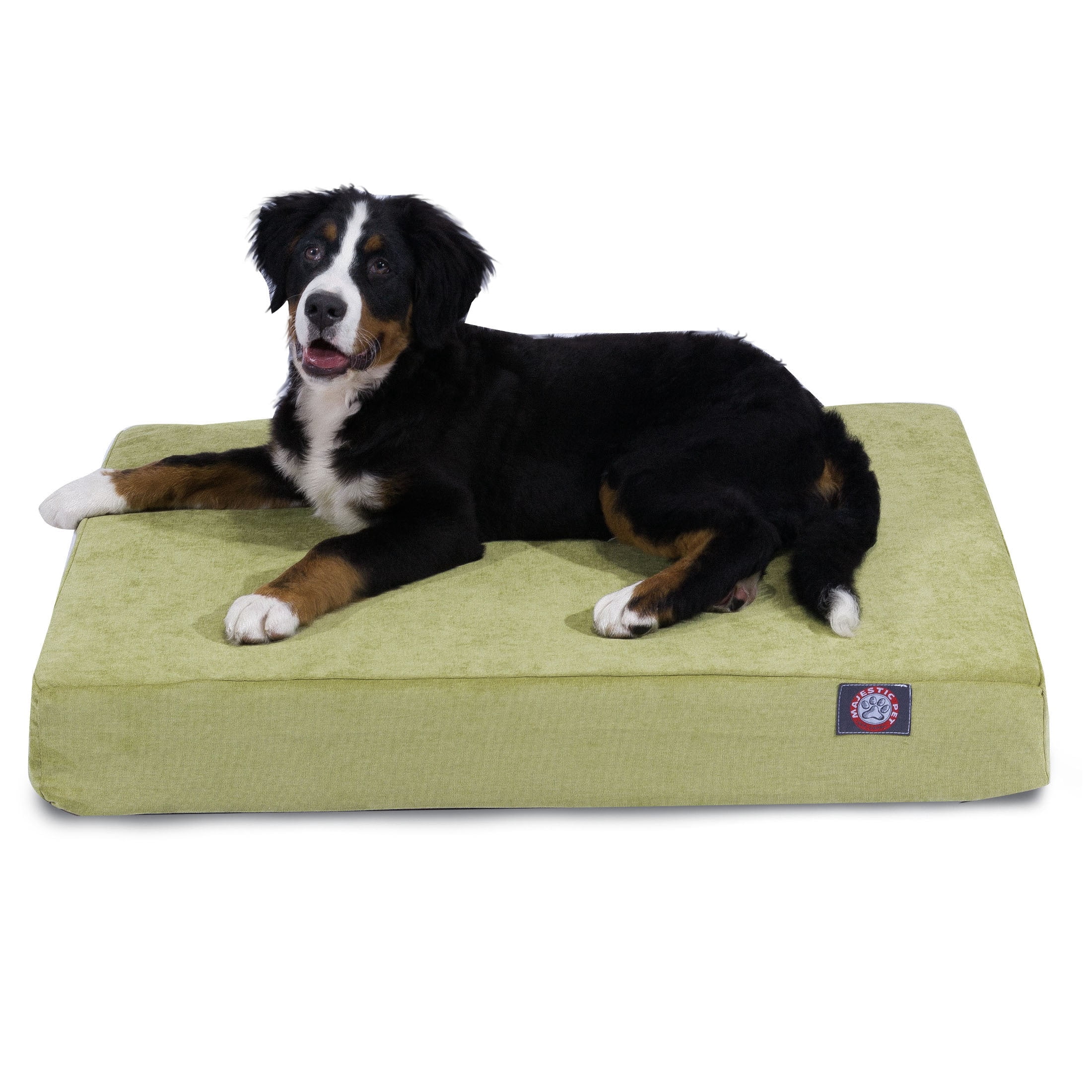 Majestic Pet | Villa Velvet Shredded Memory Foam Rectangle Pet Bed For Dogs, Removable Cover, Azure, Large