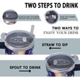 thumbnail image 5 of Book Lover Tumbler - Gifts for Book lovers, Readers, Bookworms on Birthday and Christmas, 40 oz Tumbler with Handle and Straw and Leak Proof Lid, Reusable Stainless Steel Books Lover Mug, 5 of 7