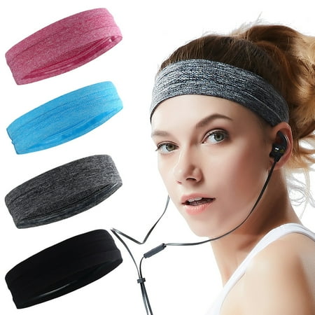 sweat bands headbands wraps stretch slip workout gym yoga fitness non head sports elastic exercise hair