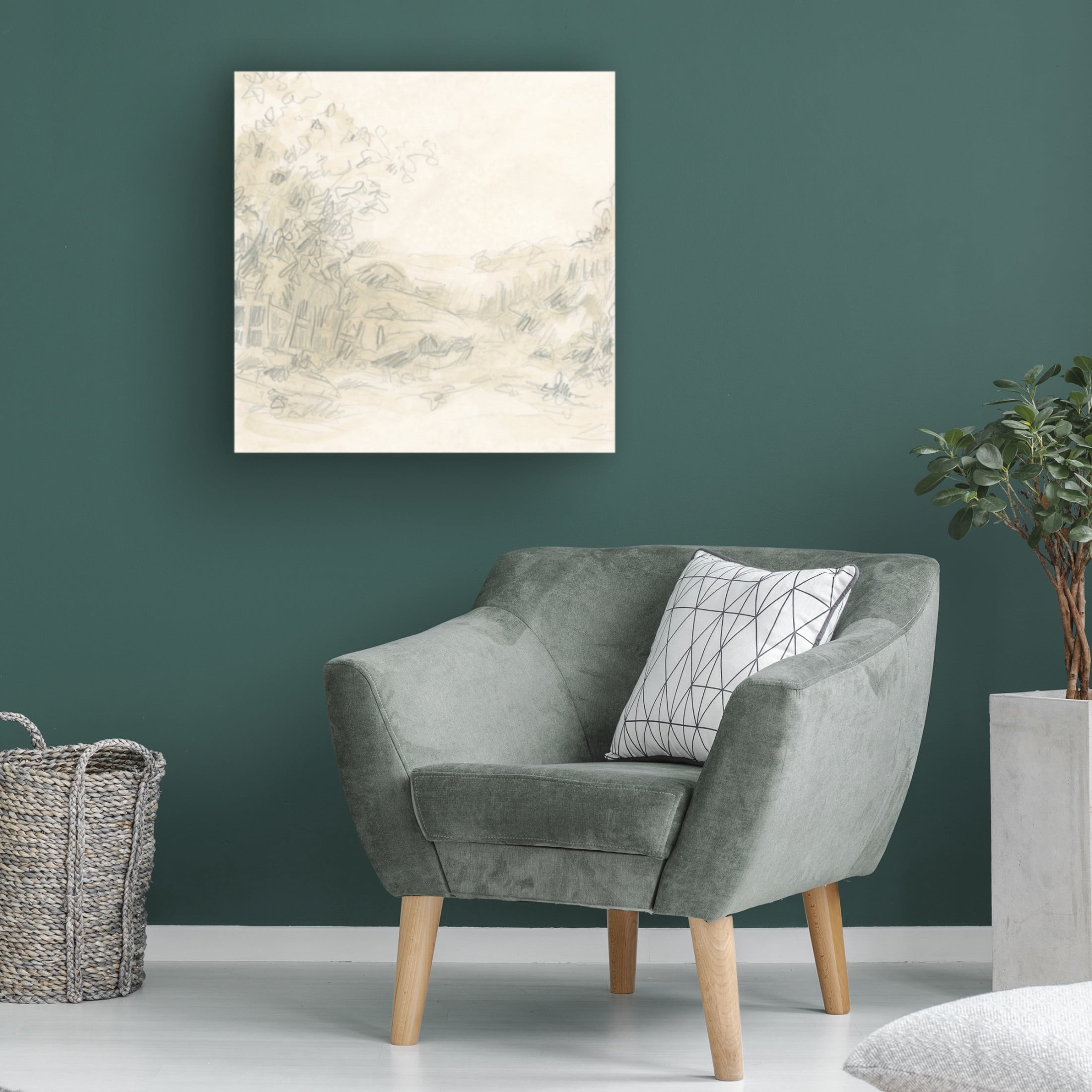 Trademark Fine Art June Erica Vess Parchment Field Study I Canvas Wall Art