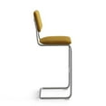 thumbnail image 3 of Pemberly Row Modern Velvet Bar Height Stool (Set of 2) in Gold, 3 of 5