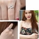 thumbnail image 2 of Fiudx Anillo de Circón, Elegante Anillo Abierto En Piedra y Corazón, Anillo de Pareja de Oro Blanco Rodiado, Regalo de Año Nuevo para Mujer, Joyería de Moda, Diseño Ligero., 2 of 7