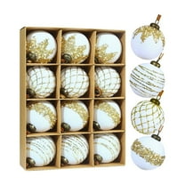 CuiLiyq 12 PCS Velvet Christmas Balls, 3.15" Shatterproof Xmas Bulbs Decorations Set, for Xmas Decorative Hanging Ornaments Christmas Tree Decoration (White)
