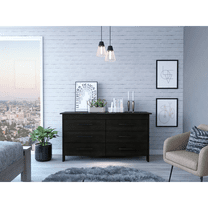 Boahaus Elinor Dresser, Manufactured Wood, for Adults, Black Wengue