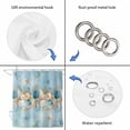 thumbnail image 4 of Beach Coastal Blue Shower Curtain, Waterproof Shower Curtains for Bathroom, Nautical Shell Starfish Coral Summer Washable Fabric Bathtub Curtain Set Bath Decor with 12 Hooks Extra Long 72"x96", 4 of 8