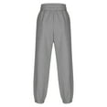 thumbnail image 4 of Womens High Waisted Baggy Sweatpants Fashion Trends Solid Color Elastic Waist Jogger Pants Sweatpants With Pocket Gray L, 4 of 5