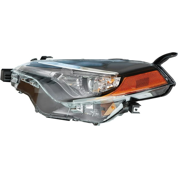 waltyotur Headlights Assembly Replacement for 2017-2019 Toyota Corolla L LE LE Eco Projector Headlights Headlamps with DRL Driver Side