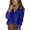 Blue, variant on Sweaters for Women 2026 Fall Casual V Neck Long Sleeve with Button Solid Loose Knit Pullover Lace Sweaters, Watermelon Red S