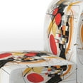 thumbnail image 4 of Designart « Symphonie Abstraite en Rouge et Noir III » Fauteuil d'Appoint Rembourré Rouge Abstrait - Fauteuil Moderne pour Salon, 4 of 7