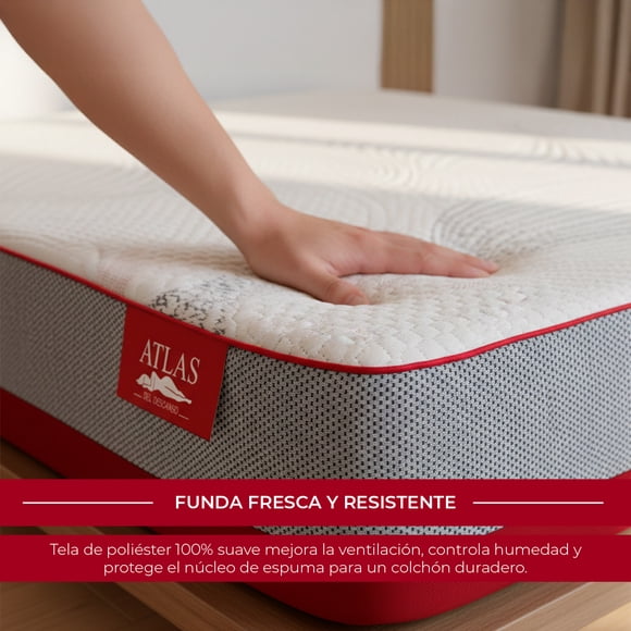 Colchón Atlas Infinity Individual 20 cm Firmeza Media en Caja