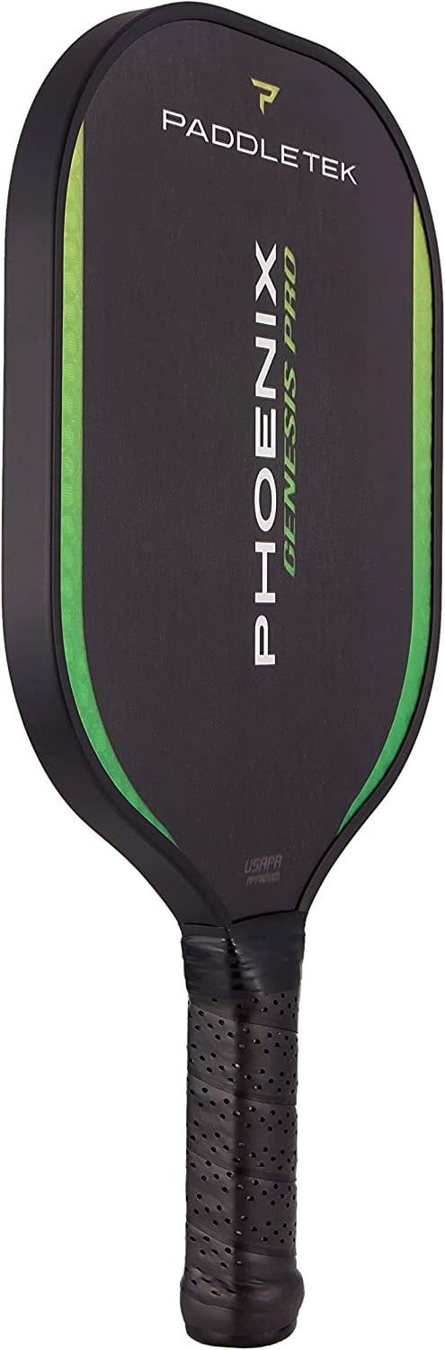 Paddletek Phoenix Genesis Pro Pickleball Paddle  Barium Green  Standard Grip