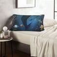 thumbnail image 6 of Daiia Underwater Dolphin Bedding Waterproof Pillow Protector Zippered Queen – Bed Bug Proof Pillow Encasement-16"x24", 6 of 6