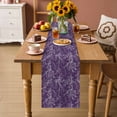 thumbnail image 2 of Purple Botanical Table Runner - 48 Inch Long Vintage Floral Plants Branch Cotton and Linen Blended Dress Scarves Farmhouse Table Runner for Kitchen Dining, Coffee Table, 13" x 48", 2 of 8