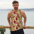 thumbnail image 6 of KLL Bright Mushrooms Print Men's Muscle Gym Workout Stringer Tank Tops Bodybuilding Fitness T-Shirts Tank Tops Men-3X-Large, 6 of 7