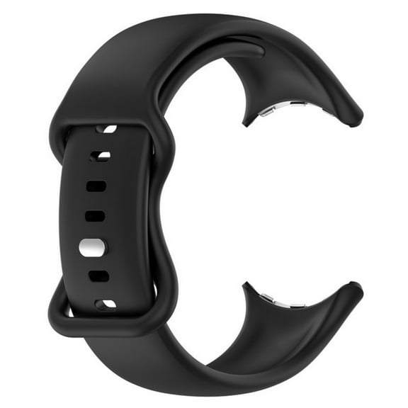 KIQ Durable and Water Resistant Silicone Replacement Watch Strap Band Compatible With Google Pixel Watch/Watch2(Black)
