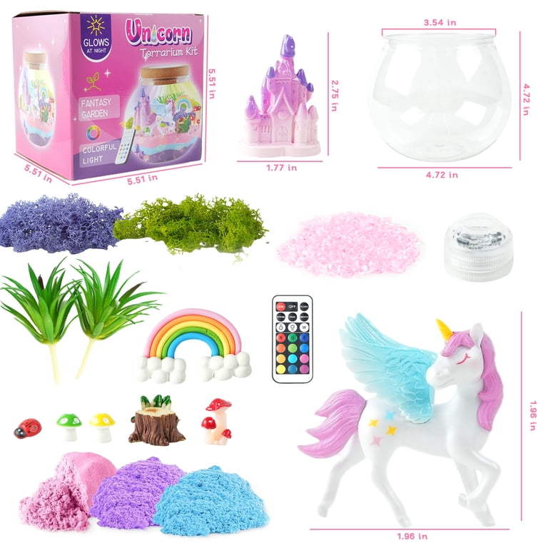 JBeeCtrl Unicorn Terrarium Craft Kit with LED Night Light photo 7