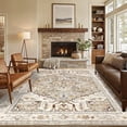 thumbnail image 1 of Washable Runner Rug x Boho Vintage Hallway Rug Runner with Rubber Backing Stain Low Pile Faux Wool Distressed Carpet Runner for Bedroom Kitchen Laundry Entrance, 1 of 7