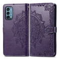 thumbnail image 2 of Feishell Embossed PU Leather Wallet Phone Case for OnePlus Nord N200 5G 6.49 inch,Full Protection Magnetic Clasp Flip Stand Card Slots Shockproof Protective Cover with Hand Strap,Purple, 2 of 10