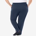 thumbnail image 3 of CHOK Plus Size 7-Day Knit Straight Leg Pant Stretch Elastic Waist Petite & Tall - 3X  Navy, 3 of 6