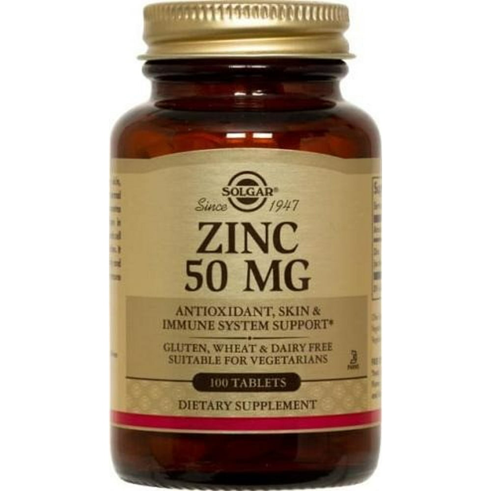 Solgar Zinc 50 Mg Tablets 100 Ct