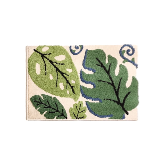 Alfombrillas de Piso para la Planta de Hoja Del Hogar Baño Alfombra Antideslizante Alfombra de Piso Absorbente Alfombra de Puerta de Entrada Alfombra de Pie Antideslizante Alfombra de Dormitorio Alfom
