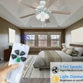 thumbnail image 2 of Ceiling Fan Remote Replacement with Speed Adjustment & Light Dimming, 2 of 8