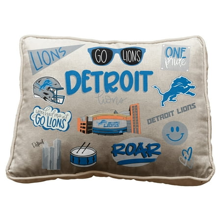 Pegasus Detroit Lions 19 Loco Fan Canvas D-cor Pillow