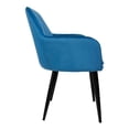 thumbnail image 3 of Sillón Comedor Eames Tapizado Rack & Pack  Azul Terciopelo Sala Habitación, 3 of 4