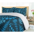 thumbnail image 5 of Ambesonne Blue Duvet Cover Set, Floral Swirl Leaves Branch, 2-Calking, Turquoise Pale Blue, 5 of 7