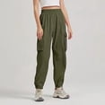 thumbnail image 2 of WILLBEST Pantalones Casuales para Mujer, Uso Diario, Color Sólido, 4 Bolsillos, Cintura Elástica, Pantalones Largos, Diseño Cargo para Mayor Comodidad y Estilo. Chica, 2 of 5