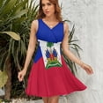 thumbnail image 7 of Haiti Flag Sleeveless Dress Women Summer Evening Dresses Ladies Sundress, 7 of 7