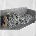 thumbnail image 5 of Floral Soft Flannel Fleece Throw Blanket, Repeating Gloomy Greyscale Tone Plants Branches Leaves Petals, Cozy Plush for Indoor and Outdoor Use, 50" x 70", Pale Taupe Charcoal Grey, by Ambesonne, 5 of 5