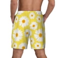 thumbnail image 4 of Goofa Daisies Flowers Printed Men's Swim Trunks Board Shorts Quick Dry Mens Swimming Trunks with Compression Liner,Breathable Fit Hawaii Beach Shorts-X-Large, 4 of 9