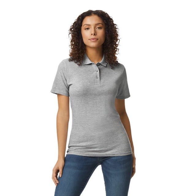 Gildan G648L Polo Piqué Double Softstyle pour Femmes - RS SPORT Gris - G
