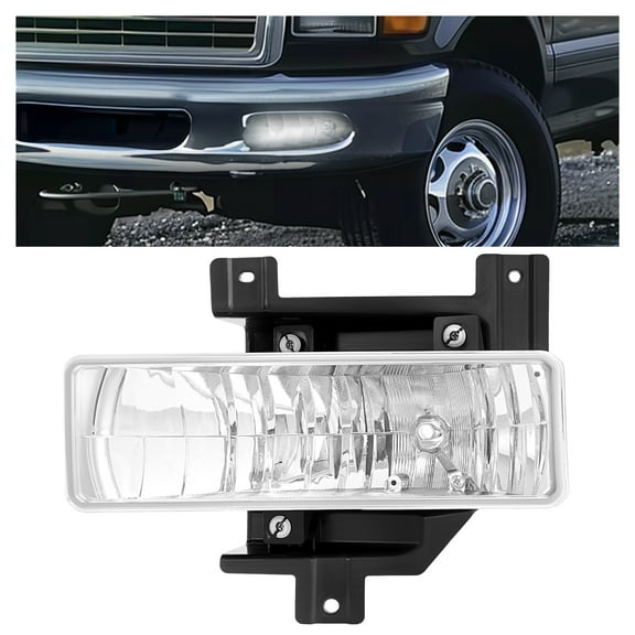 Kojem Front Left Fog Light w/Bulb for 1997 1998 Ford F150 F250 Expedition Pickup Truck Replacement for FO2592114 F75Z15A255BB Front Bumper Fog Lamp Clear Lens Driver Side