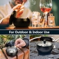 thumbnail image 7 of Ashtray for Cigarette  Stainless Steel Ashtray, Smokeless Odorless Ash Tray with Lids, Tabletop Ashtrays For Home Office Outdoor Balcony (Black), 7 of 7