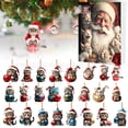 thumbnail image 1 of Caja ciega de cuenta atrás de Navidad, colgante acrílico de gato bonito, decoración de árbol de Navidad, mochila, colgante de coche, 1 of 4