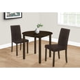 thumbnail image 3 of Monarch Specialties Dining Table, 36" Round, Small, Kitchen, Dining Room, Veneer, Wood Legs, Brown, Transitional, 3 of 3