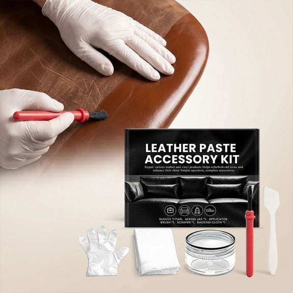 HaoXun Leather Mending Kit for Scratches and Cracks - Filler Paste Set for Sofas, Chairs, Bags, Clothing and Leather Products