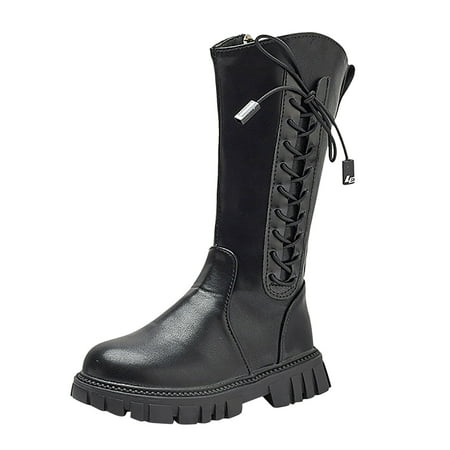 

Zlekejiko Girls Boots Little Kid Shoes Toddler Knee Boots